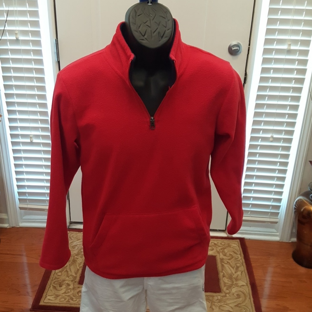 Boys Red zip neck Fleece